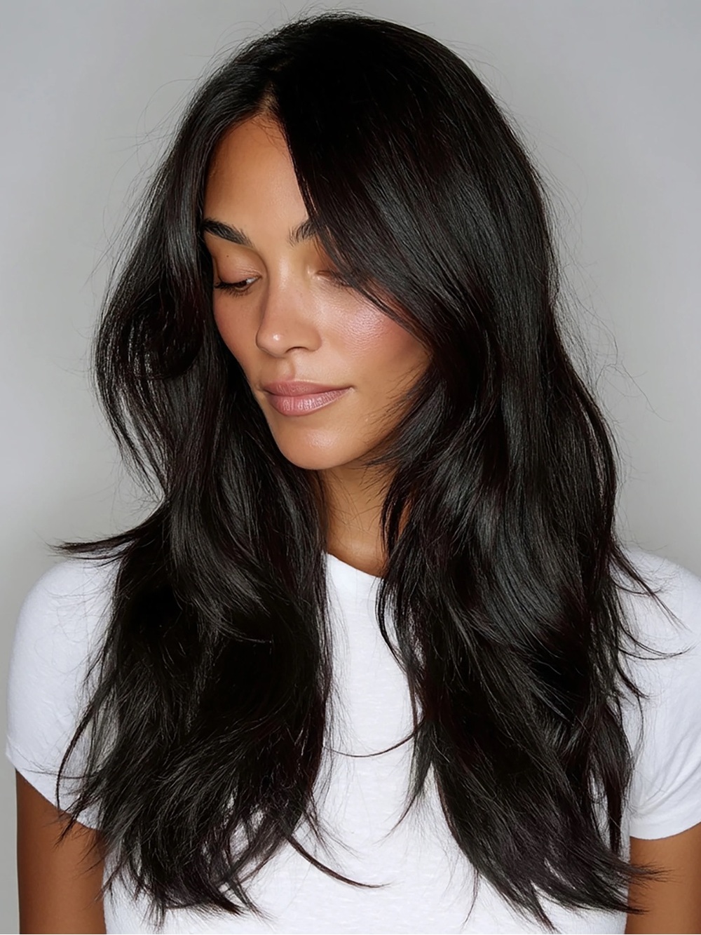 Bellami Silk Seam™ Clip-In, Jet Black #1 Natural 22 IN